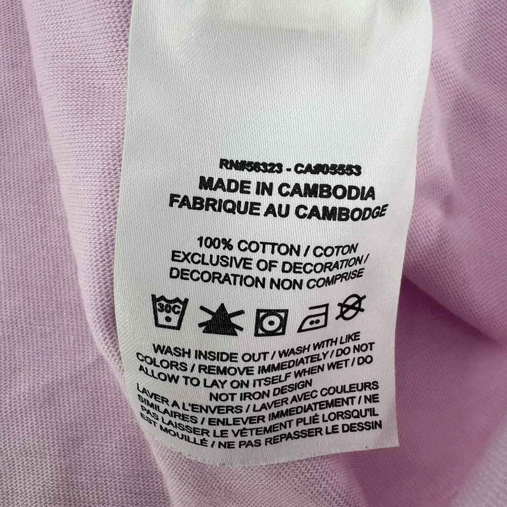 Nike Womens 3X Pink Essential Double Swoosh Boxy Cropped Cotton T-Shirt